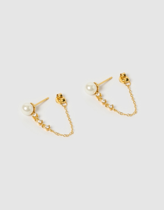 Izoa - Natalie Drop Stud Earrings