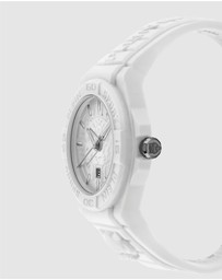 Plein Sport - Plein Fearless 46mm White Dial and White Silicone strap