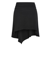 City Chic - Plus size Amber Asymmetrical Hem Skirt - black