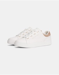 Tommy Hilfiger - Leather Cupsole Sneakers - Women's