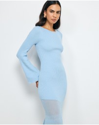 AERE - Ivy Rib Knit Midi Dress