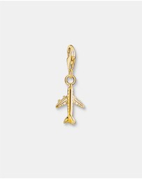 THOMAS SABO - Charm Pendant Airplane Gold Plated