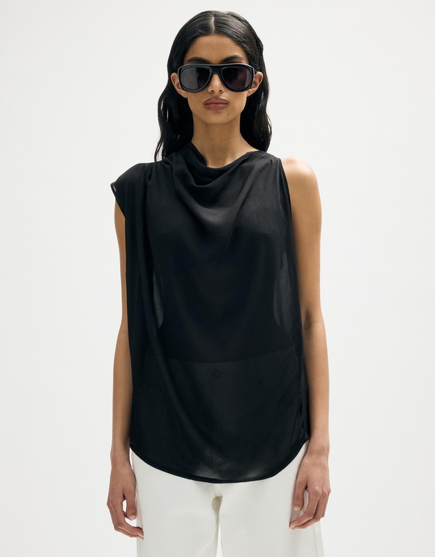 Minima Esenciales - Alix Sheer Relaxed Draped Top