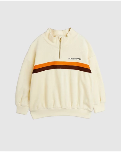 Mini Rodini - Alien City FC Half Zip Terry Sweatshirt - Babies-Kids