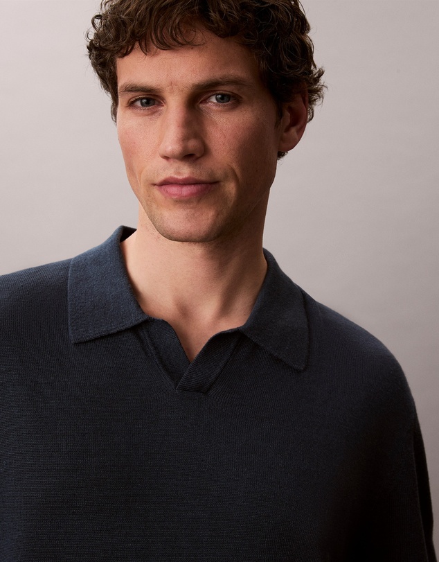 Calvin Klein - Linen Blend Polo Sweater