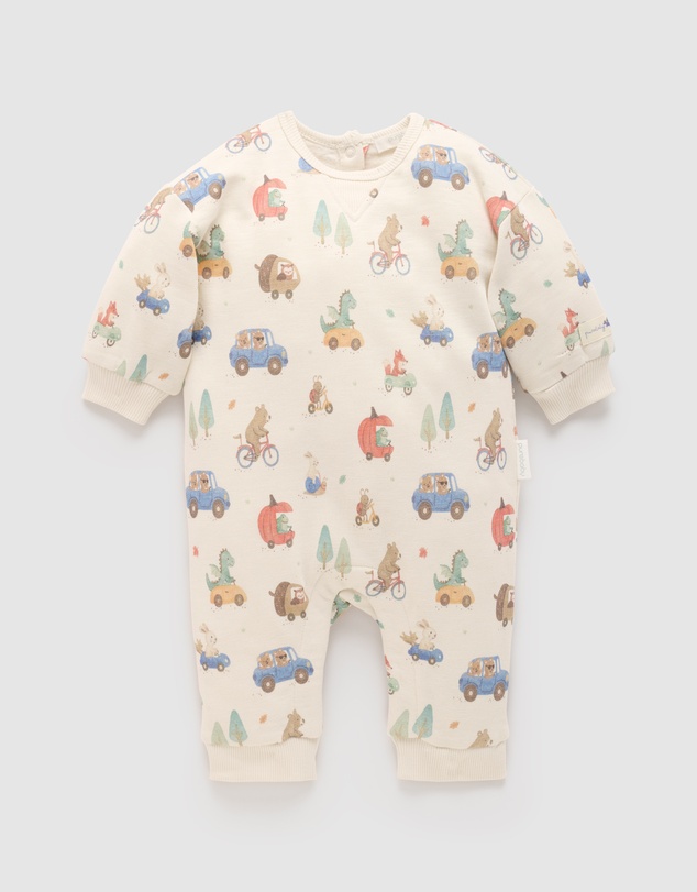 Purebaby - Fleecy Track Growsuit -Kids-Babies
