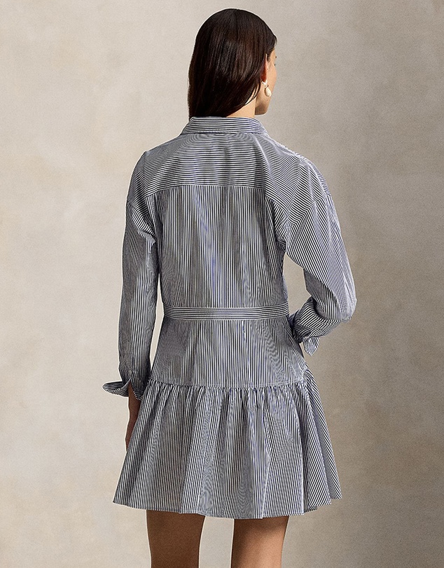 Polo Ralph Lauren - Striped Cotton Poplin Paneled Shirtdress