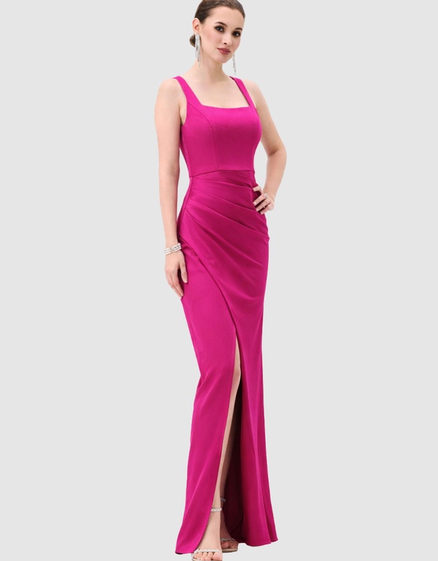 Bariano - Dira Square Neck Gown