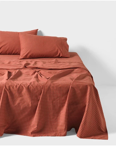 Linen House - Volley Check Sheet Set
