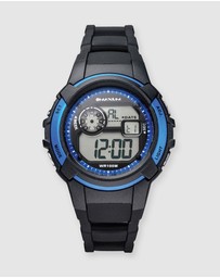 Maxum - Button - Black & Blue Digital