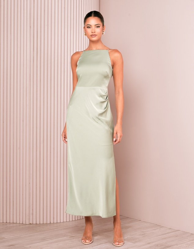 Azzurielle - Qarol Square Neck Maxi Dress