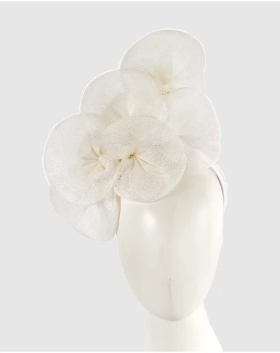 Max Alexander - Large Lilly White Flower Fascinator