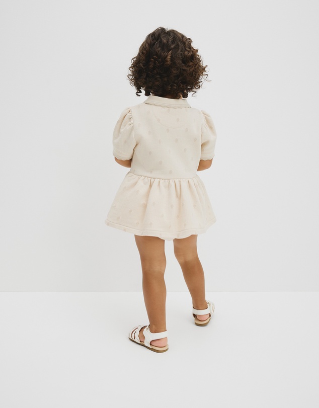 Country Road - Australian Cotton Short Sleeve Jacquard Romper Dress