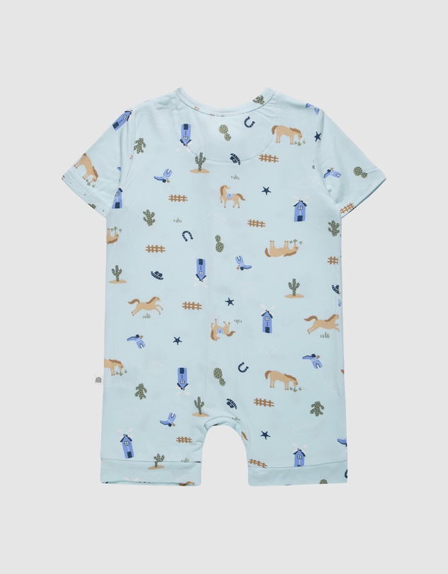 Kynd Baby - Essential Short Sleeve Onesie in Country Blue