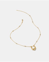 THOMAS SABO - THOMAS SABO Horseshoe Necklace with White Zirconia Stones Gold