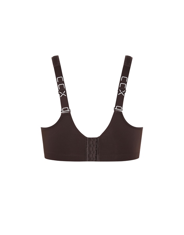 City Chic - Plus size Contour Underwire Sports Bra - chocolate