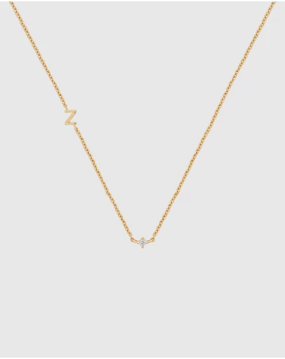 YCL  - Petite Initial Necklace Z