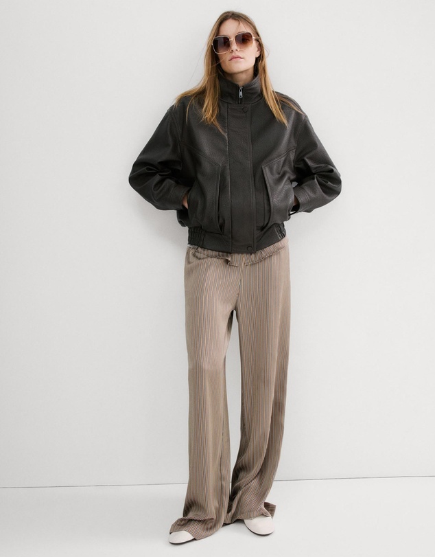 M.N.G - Satin Striped Trousers