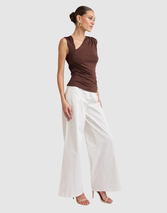 Honey and Beau - Lorena Asymmetrical Jersey Top