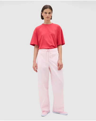 Oroton - Barrel Leg Cotton Pants
