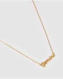 Izoa - Gemini Written Star Sign Necklace