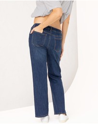 Angel Maternity - Over the Bump Relaxed Maternity Denim Jeans