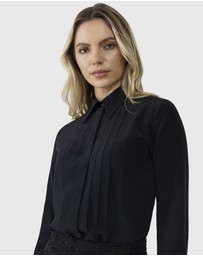 Farage - Pleated Panel Blouse