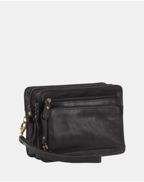 Pierre Cardin - Pierre Cardin Rustic Leather Organiser Bag