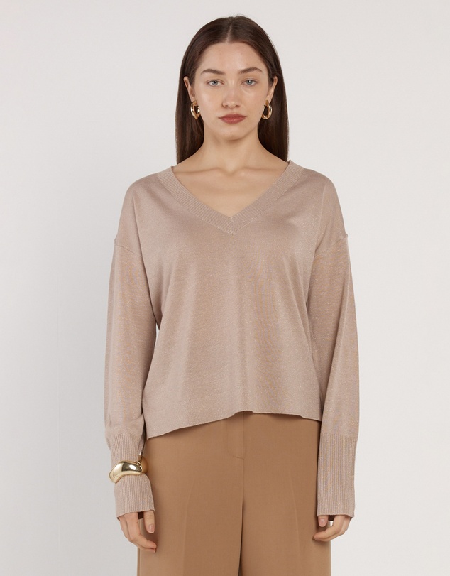 Fate + Becker - Oriane Sparkle V-Neck Knit