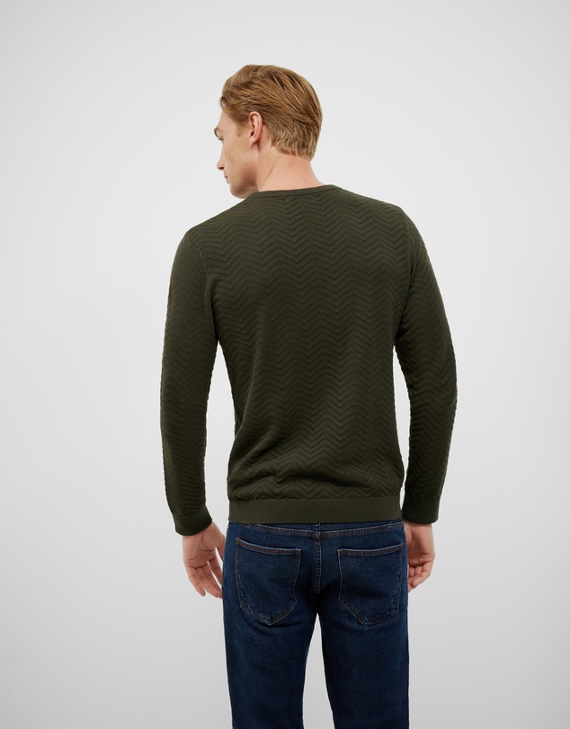 Politix - Lightweight Zig Zag Crew Neck Knit