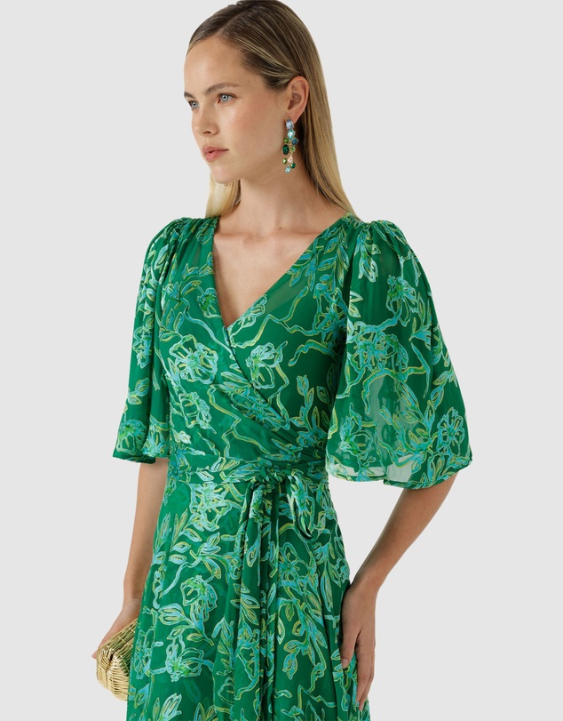 SACHA DRAKE - Garden Maze Wrap Dress