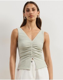 Atmos&Here - Alba Textured Ruched Top
