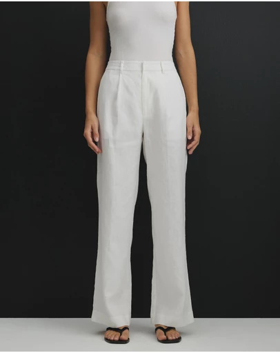 AERE - Straight Leg Linen Pants
