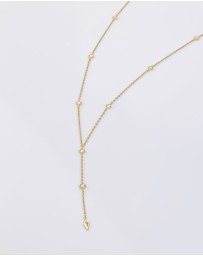 Wanderlust + Co - Arya Lariat Gold Necklace