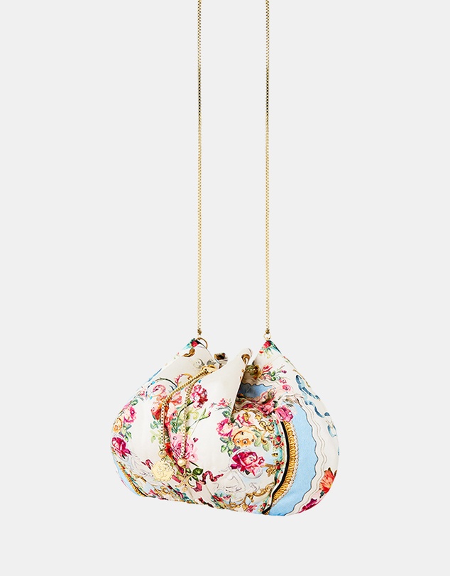 Camilla - Drawstring Pouch Bag With Chain Strap