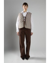 Glamorous - Quilted Front Tie Gilet