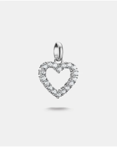 THOMAS SABO - THOMAS SABO Connect Charm heart with white stones