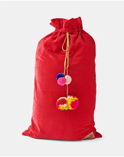 Kip&Co - Christmas Red Velvet Santa Sack