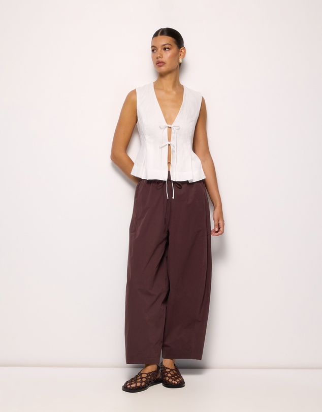 AERE - Cotton Barrel Leg Pants