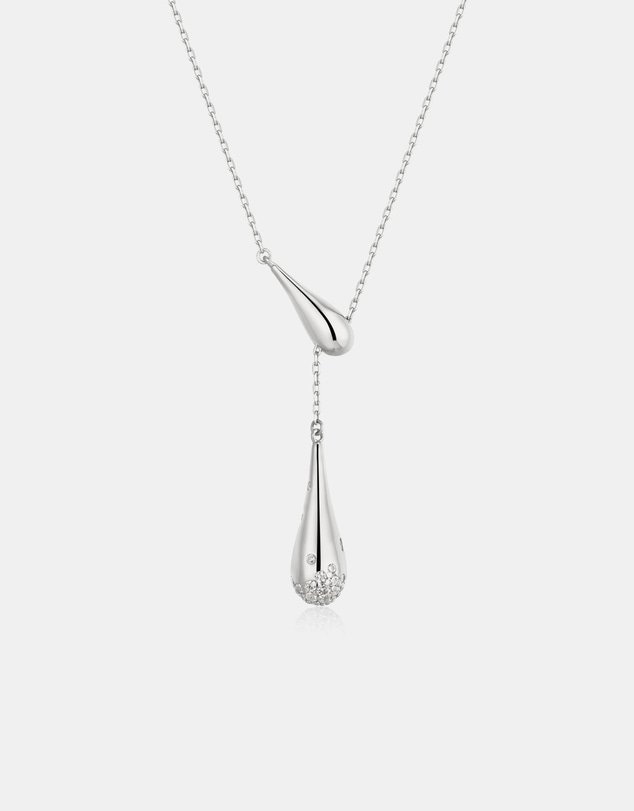 Ania Haie - Silver Single-Slide Teardrop Necklace