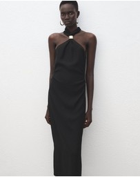 M.N.G - Halter-Neck Dress With Metal Embellishment