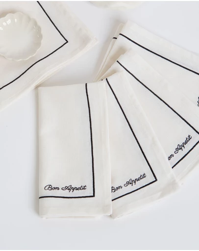 Tablescaped - French Brasserie - Set of 4 Napkins