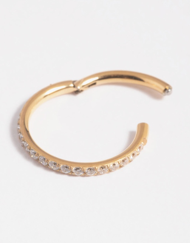 Lovisa - Gold Plated Titanium Crystal Clicker