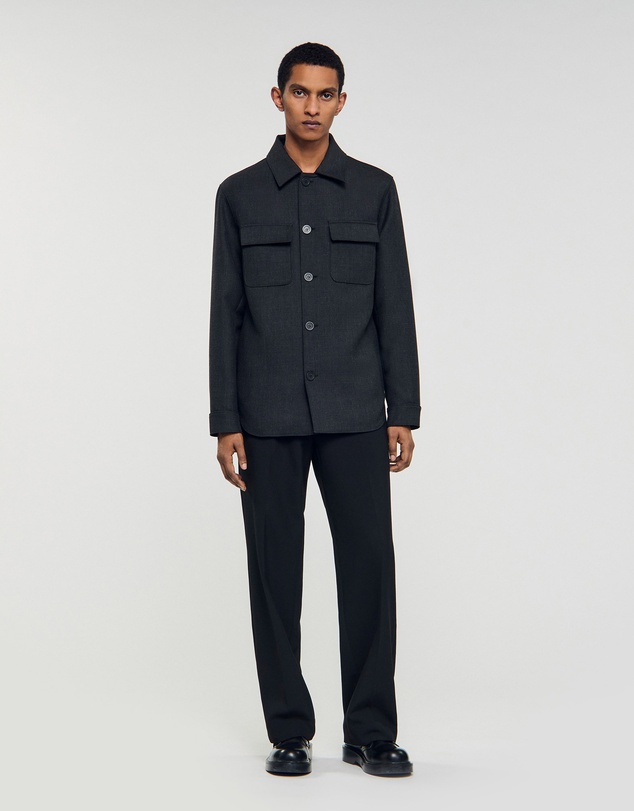 Sandro - Heather Overshirt Jacket