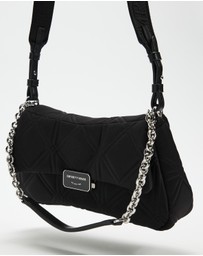 Emporio Armani - Logo Embossed Half Flap Shoulder Bag