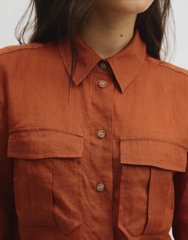 Country Road - Ramie Utility Blouse