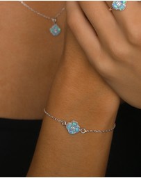 Von Treskow - Czelline Opal Clover Adjustable Belcher Bracelet