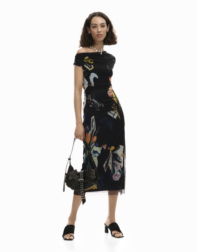 Desigual - Midi dress collage