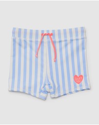 Crywolf - SWIM SHORT Sky Blue Stripe