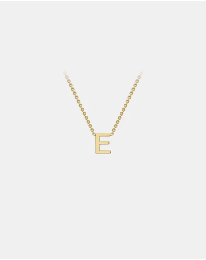 Zoe Olivia - 9K Gold Initial E Necklace